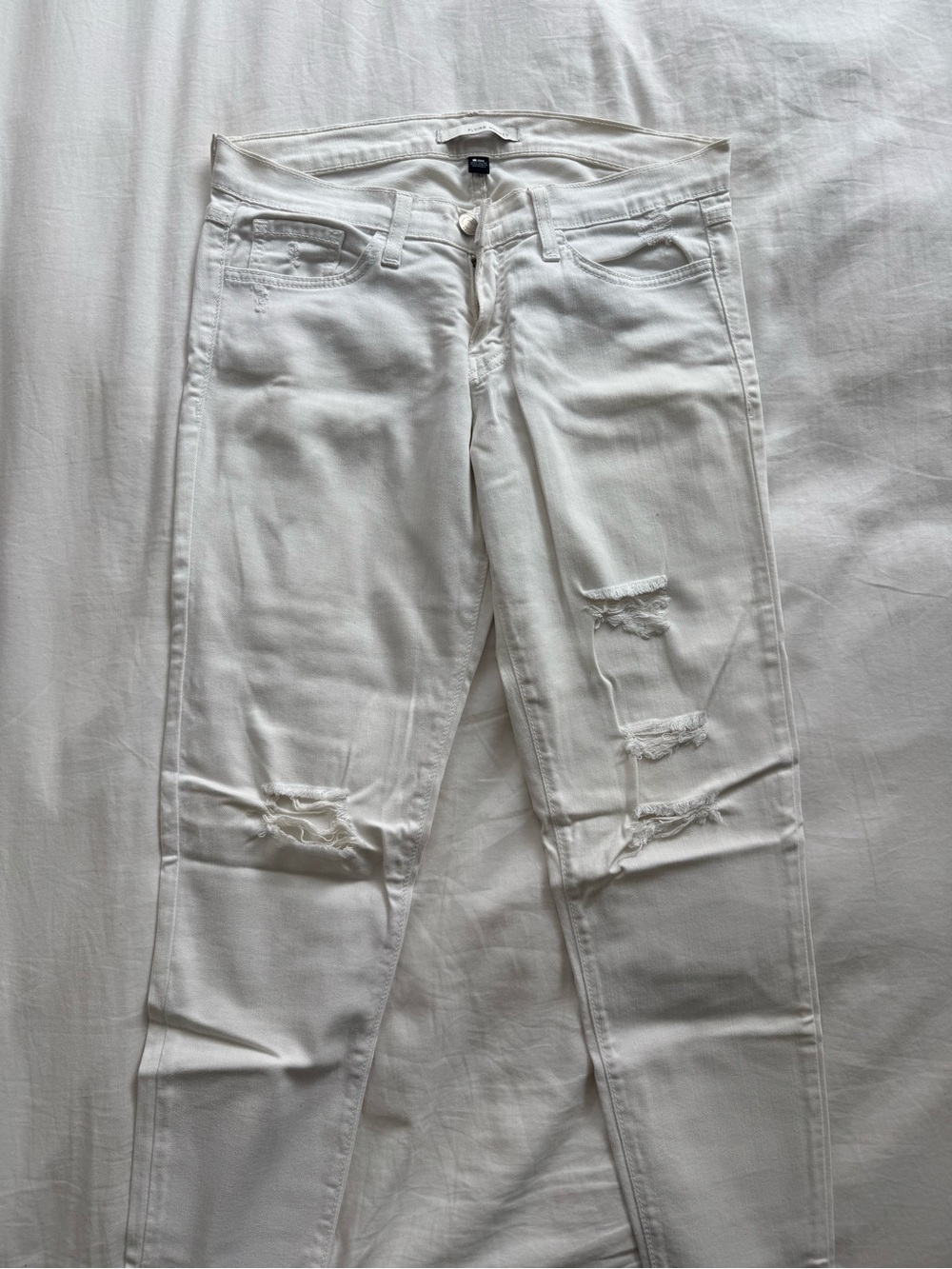 Flying Monkey White Distressed Skinny Jeans